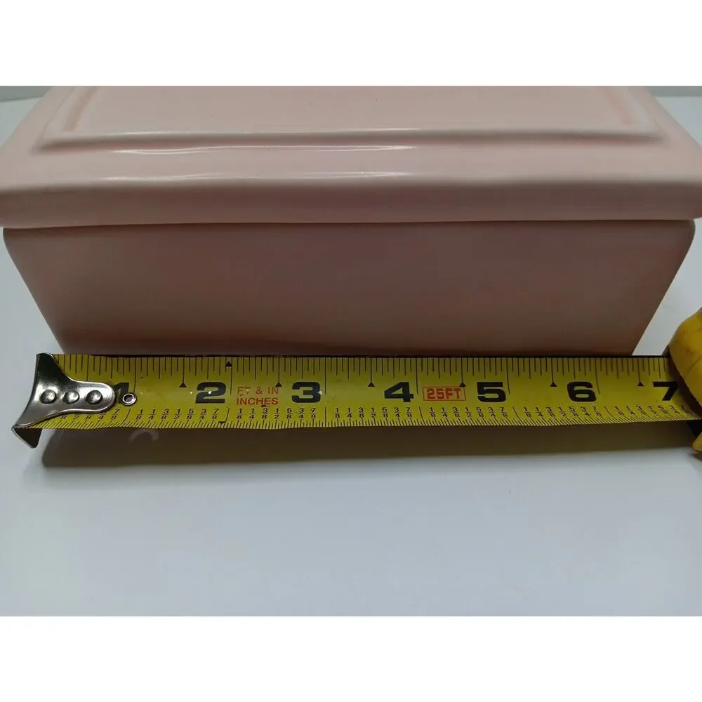 Rae Dunn Ceramic Jewlery Box Light Pink See Description